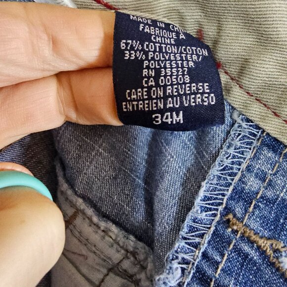 VTG 90s Marithe Francois Girbaud Mens Embroidered Jeans Sz 34 Light Wash Baggy - Picture 5 of 13